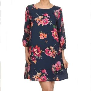 Everly Floral Shift Dress from Anthropologie, size Large (L)
